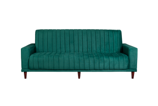 Retro Sleeper Couch - Emerald Green