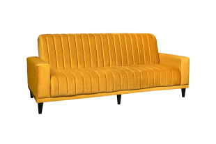 Retro Sleeper Couch - Mustard